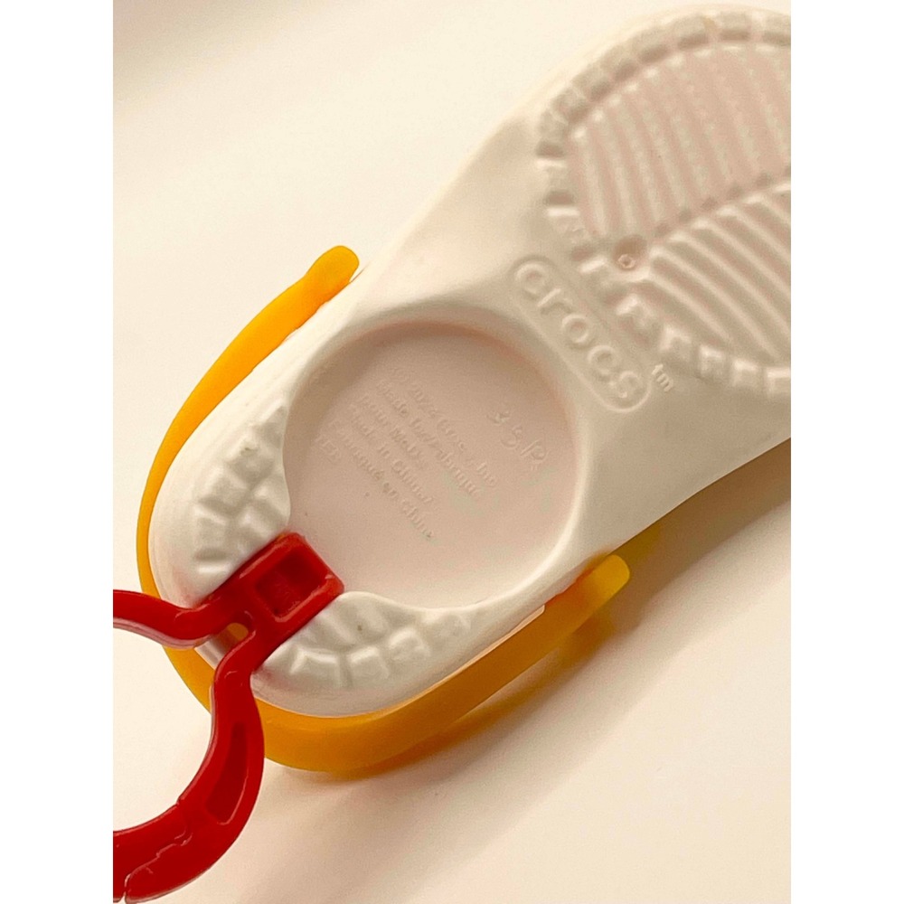 McDonalds Happy Meal Crocs Toy Keychain White‎ Yellow Mini Clog Collectible - Picture 8 of 8